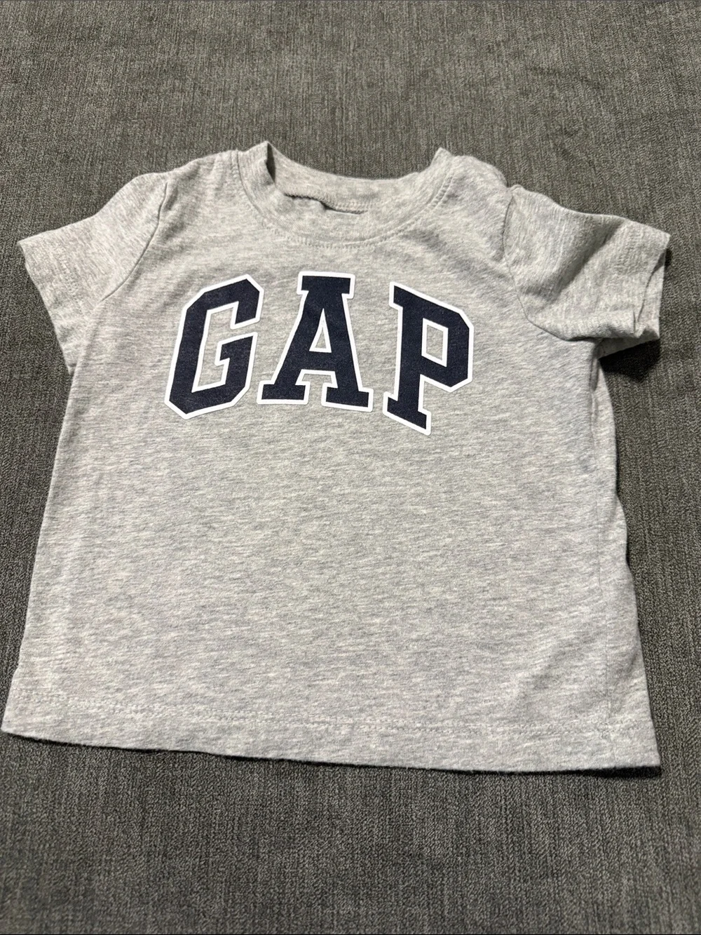 GAP Light Gray Tee with Navy Logo